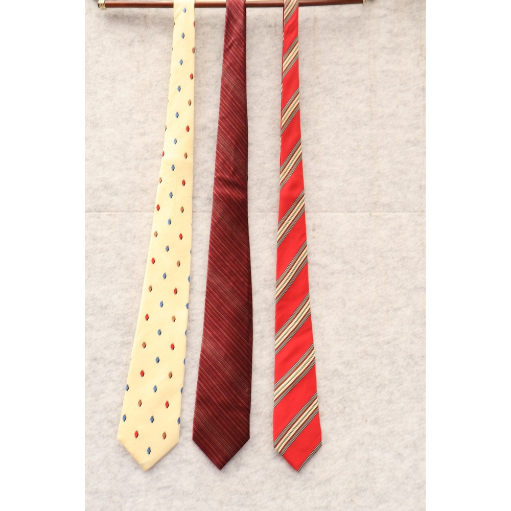 Lot of 3 Designer Ties Givenchy Oscar de la Renta Christian Dior Silk Vintage